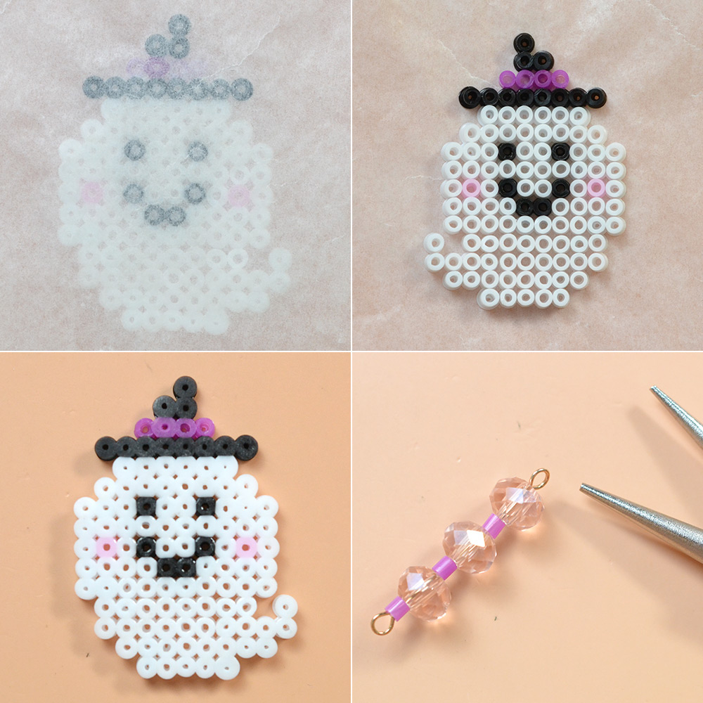 Хэллоуин предохранитель бусины серьги-призраки-4