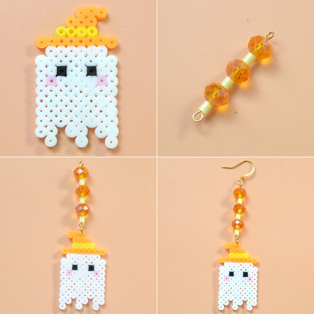 Хэллоуин предохранитель бусины серьги-призраки-7