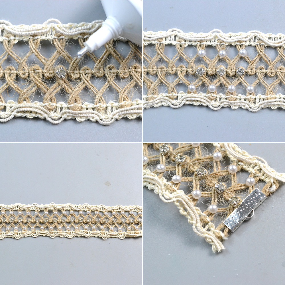 Кружевное колье с жемчугом и бриллиантами-3