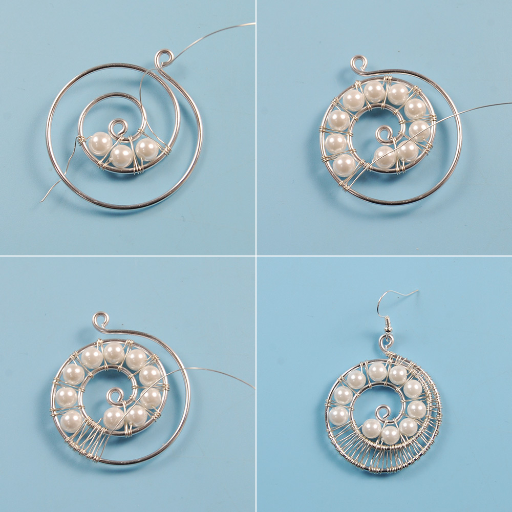 Спиральные серьги с жемчугом-4