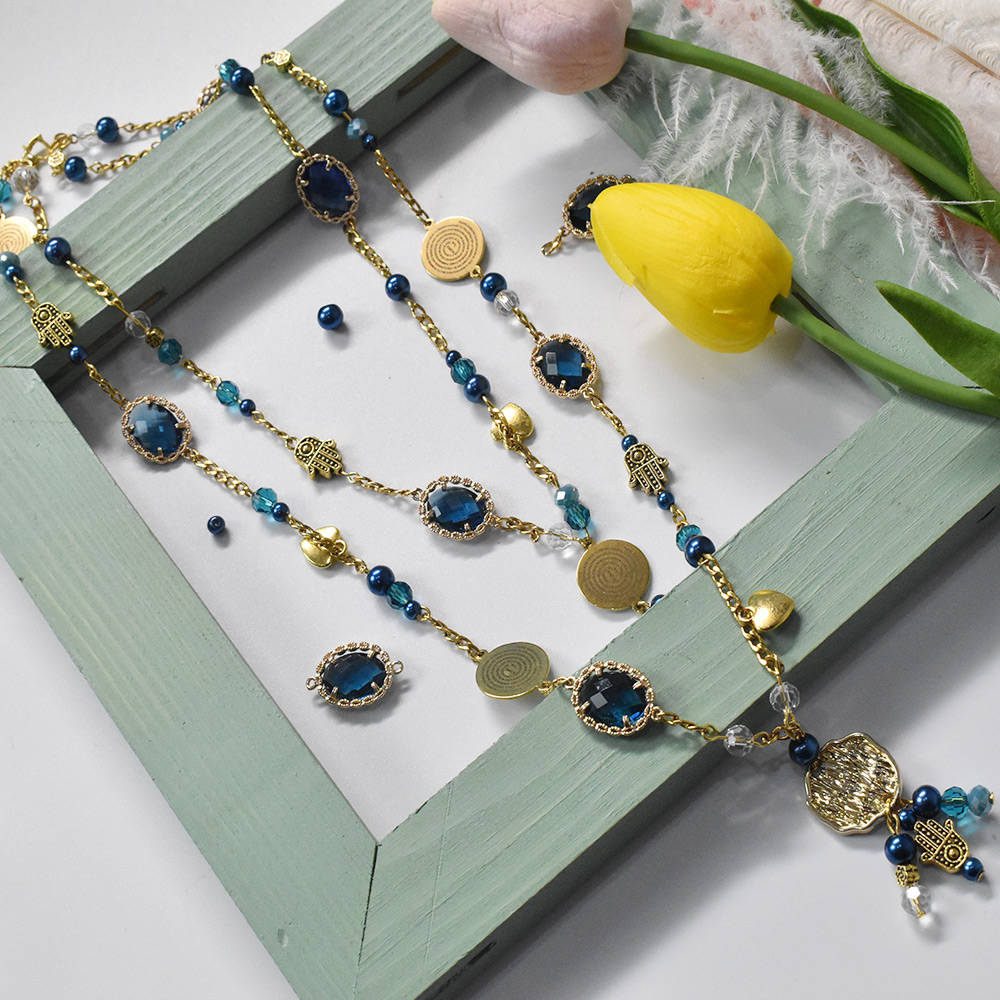 Многониточное винтажное колье