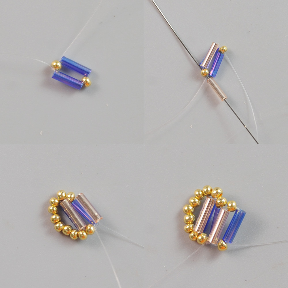 Браслет из стекляруса и бисера-3