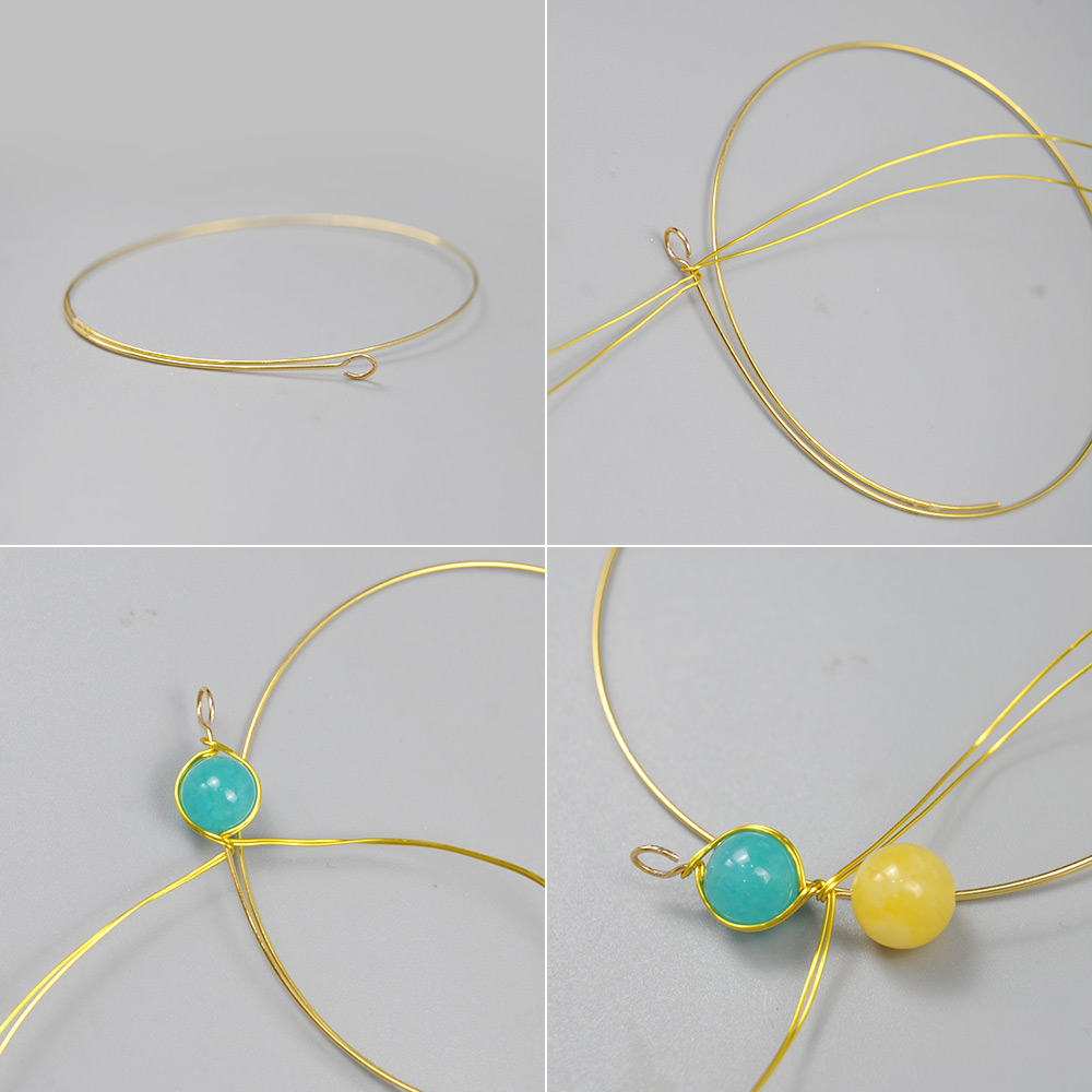 Браслет с драгоценными камнями разных цветов