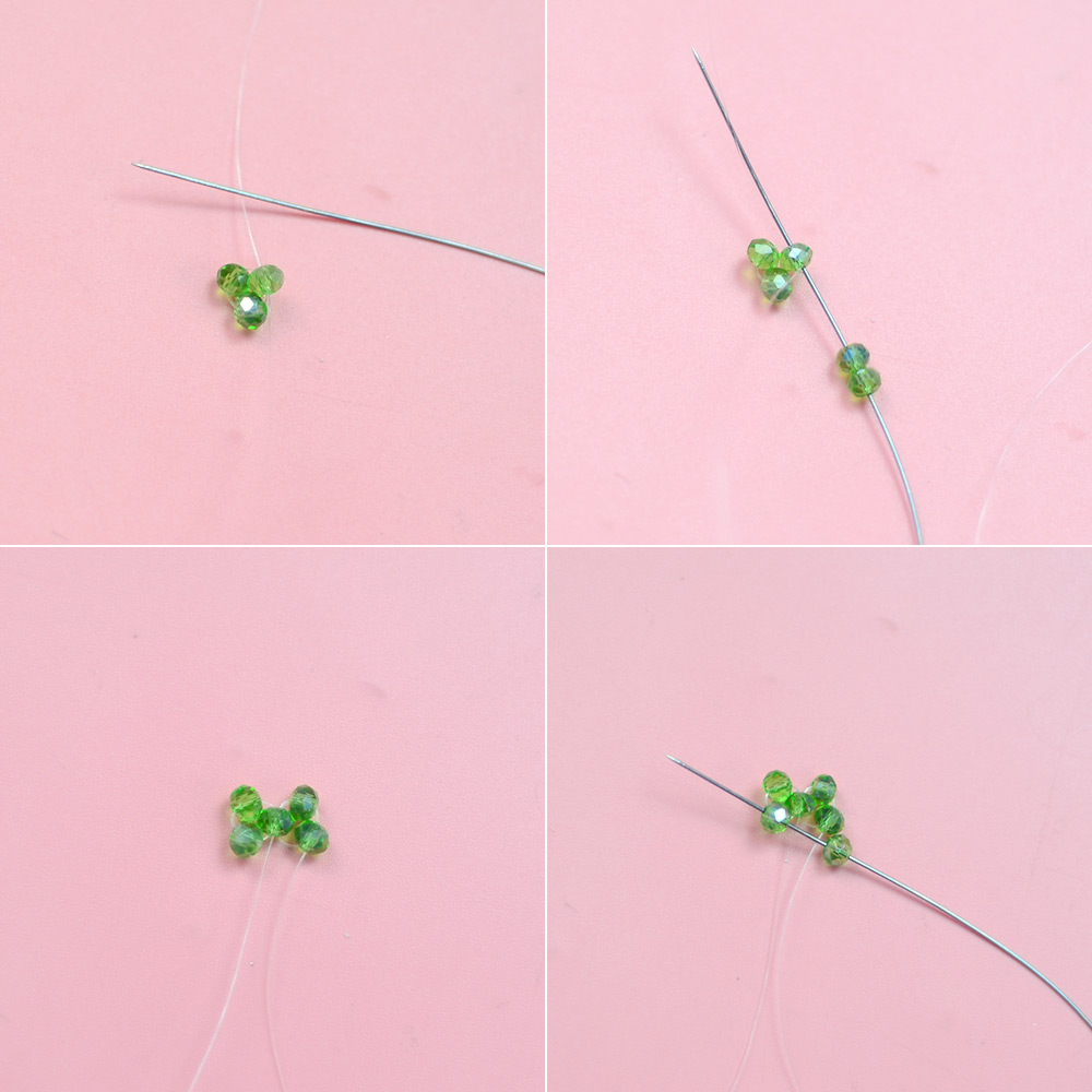 Блестящие серьги зеленого цвета с кристаллами-3