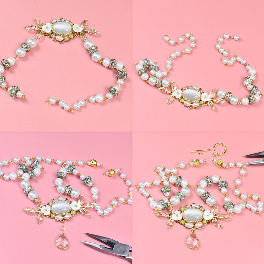 Изысканное ожерелье с подвеской из драгоценных камней-4