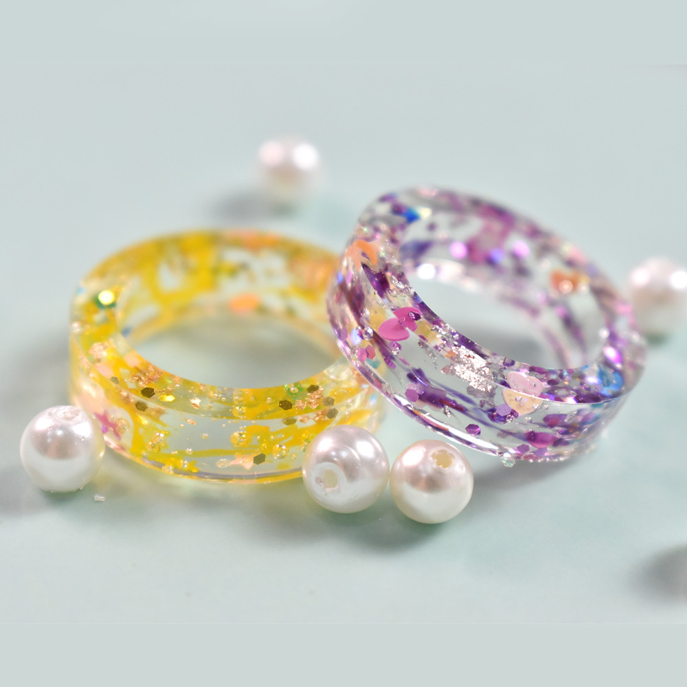 Блестящие кольца из смолы-7