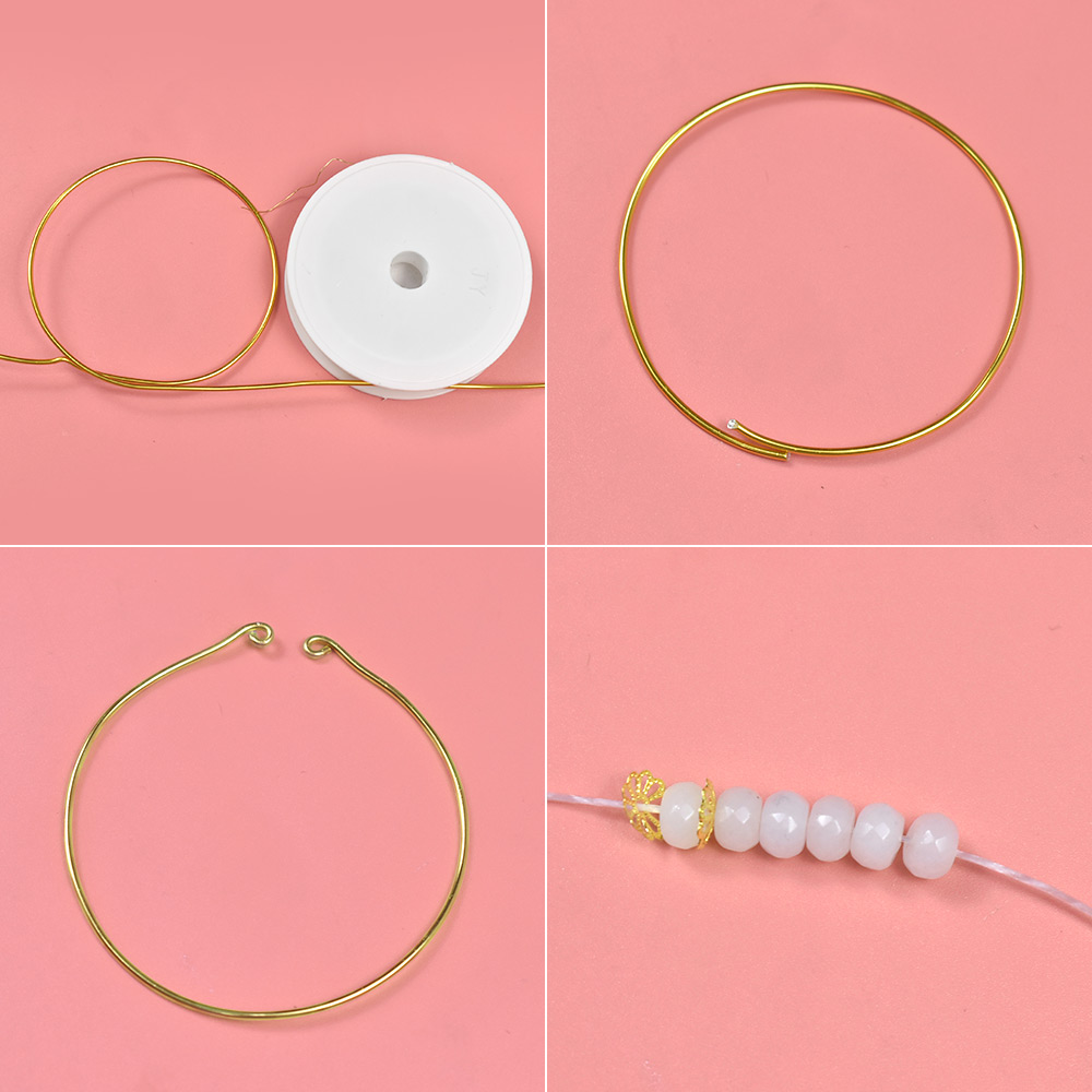 Мульти-браслет из глиняных бусин с подвесками-2