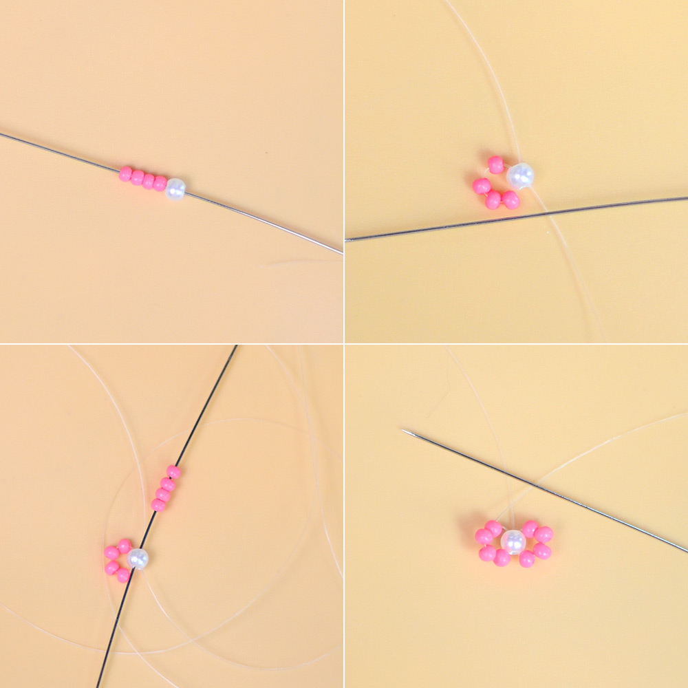 Buntes Saatperlen-Ring-Set
