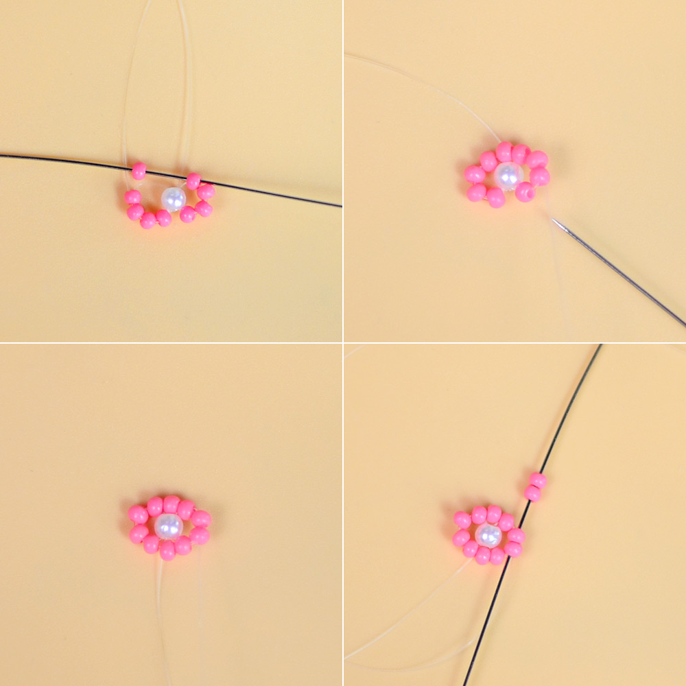 Buntes Saatperlen-Ring-Set