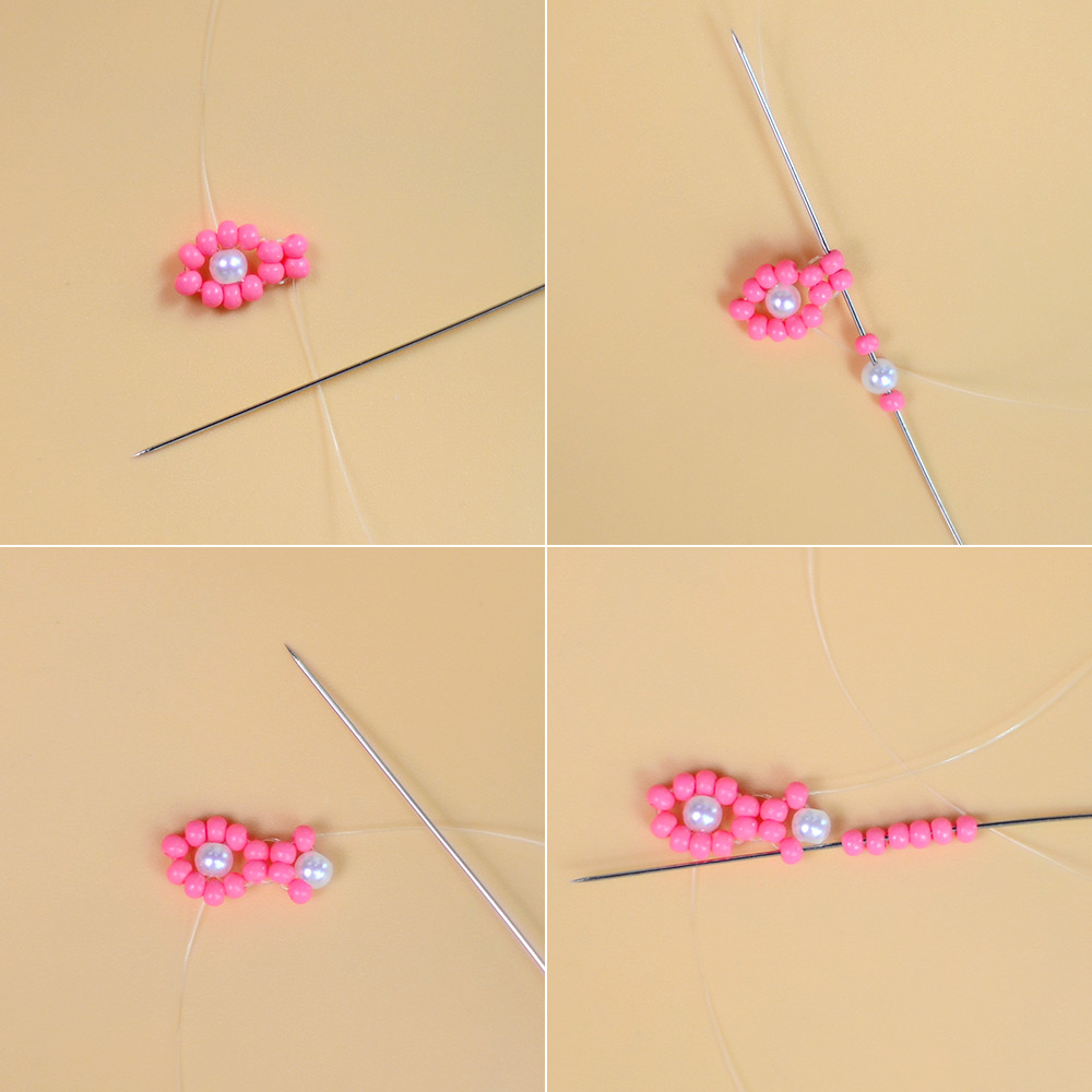 Buntes Saatperlen-Ring-Set