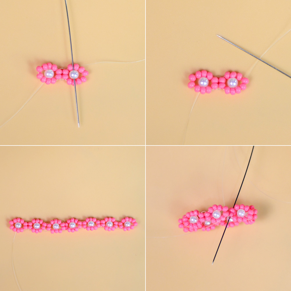 Buntes Saatperlen-Ring-Set