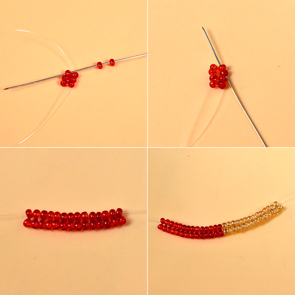 Пусеты в форме шариков с разноцветными бусинами-4