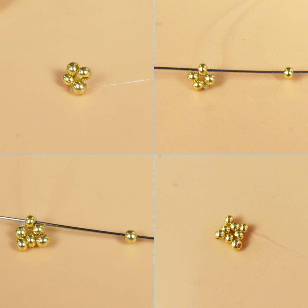 Красочный браслет из бисера в форме цветка