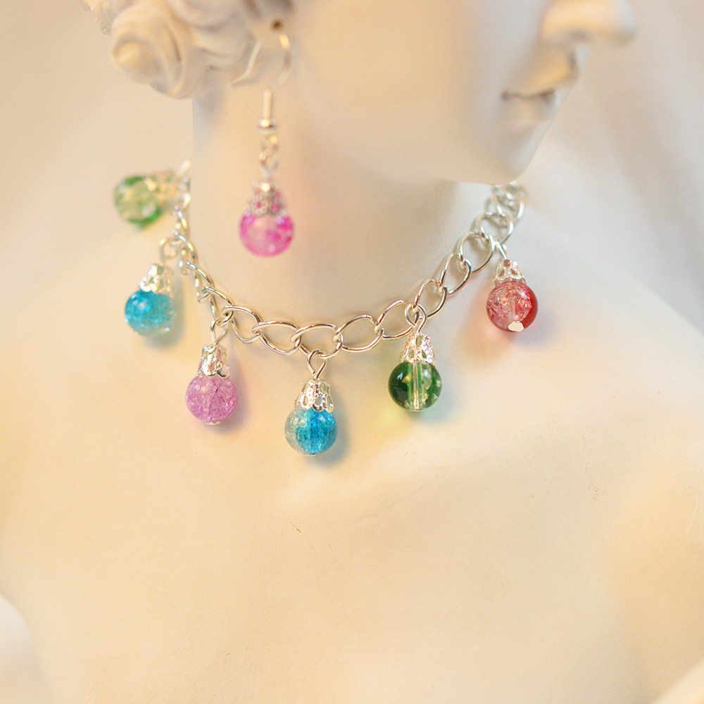 PandaHall Selected идея создания красочного комплекта украшений из стеклянных бусин-6