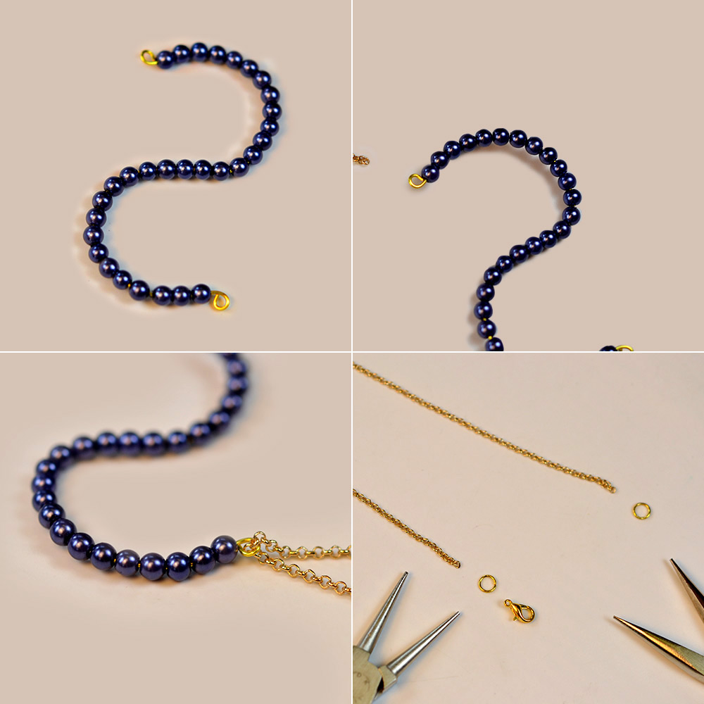 PandaHall Selected мастер-класс по изготовлению колье с подвеской в форме буквы-4