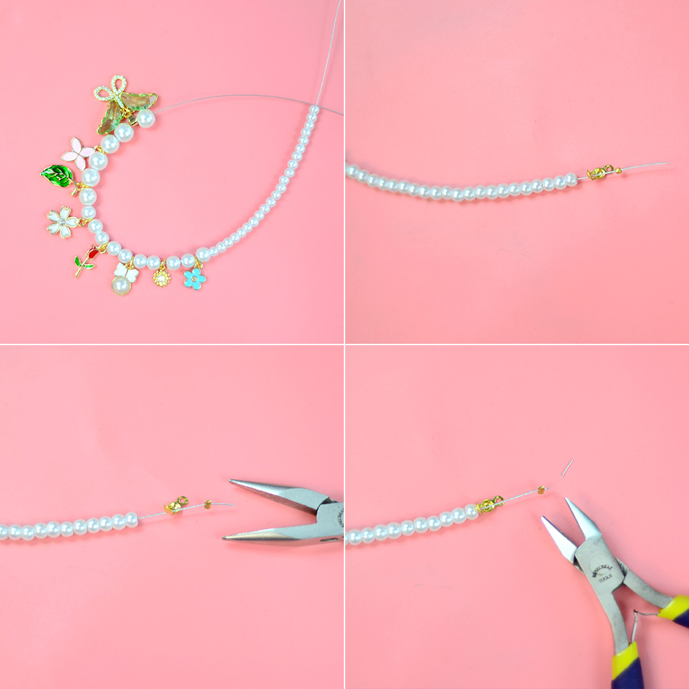 Жемчужное ожерелье с милыми подвесками