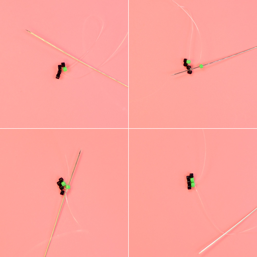 Милые серьги из бисера в форме динозавра