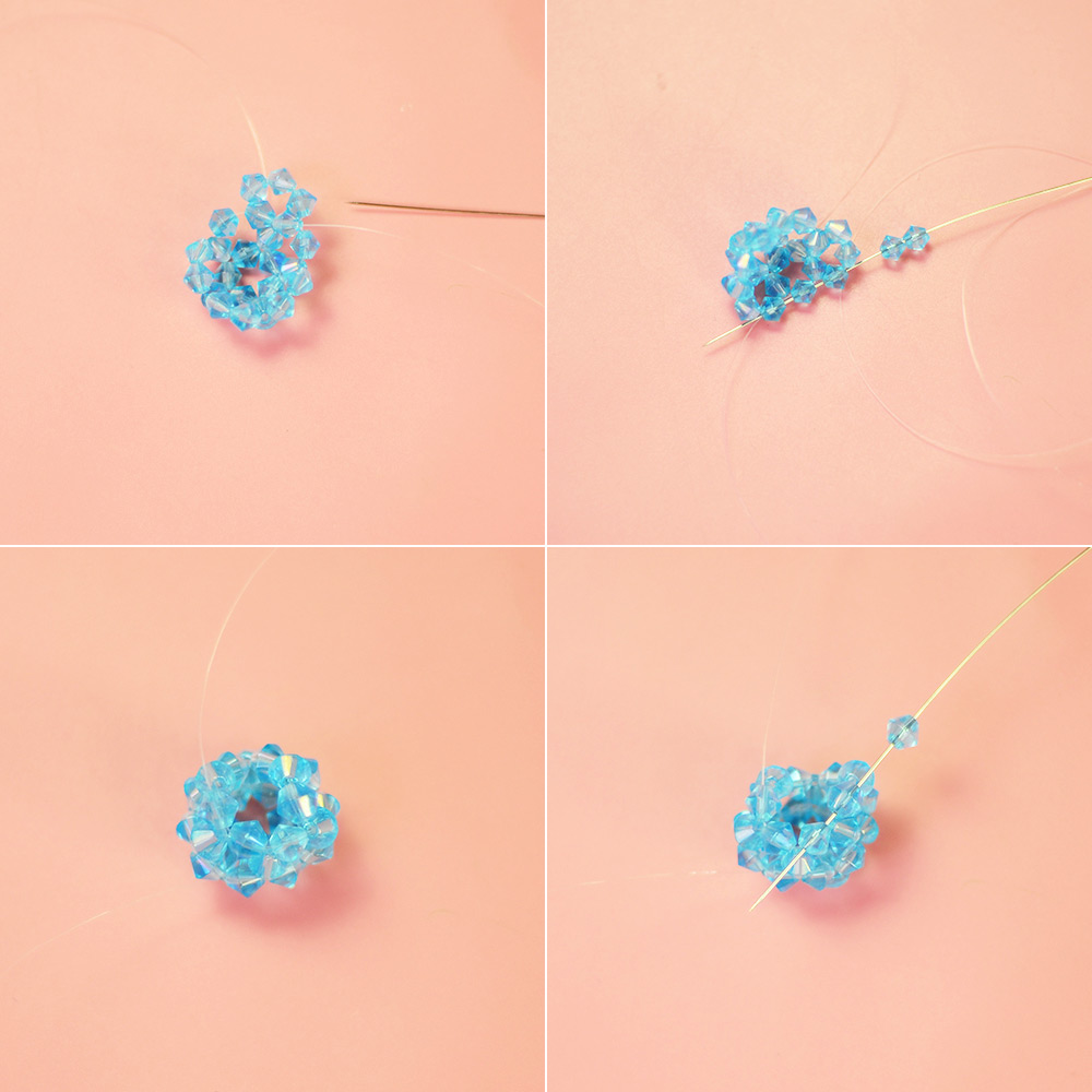 Браслет из бисера в форме шара