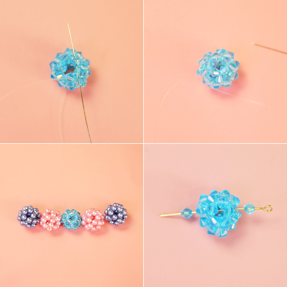 Браслет из бисера в форме шара