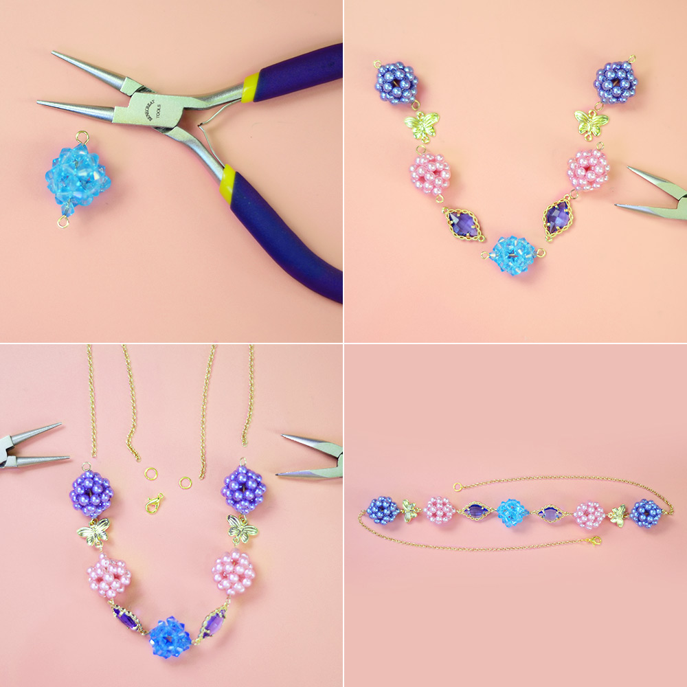 Браслет из бисера в форме шара