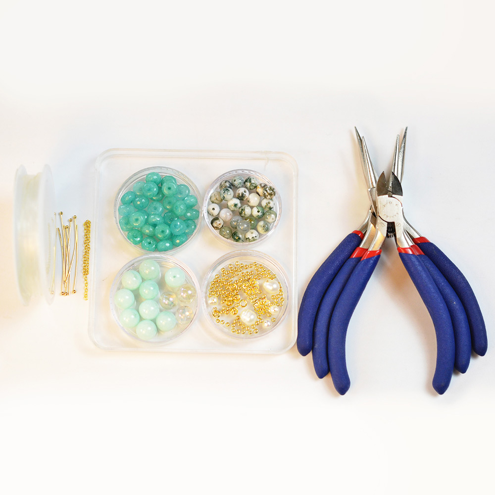 Свежий браслет с зелеными агатами-2