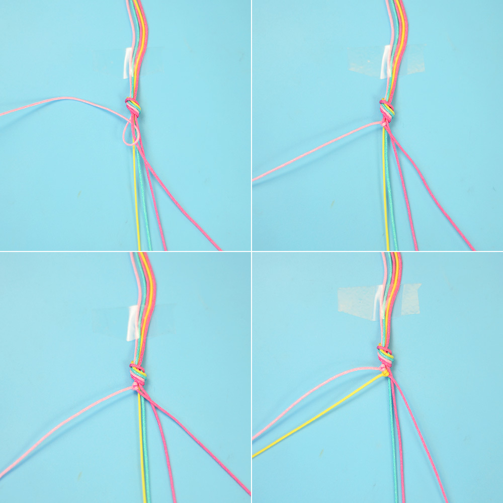 Regenbogenfarbenes geflochtenes Armband