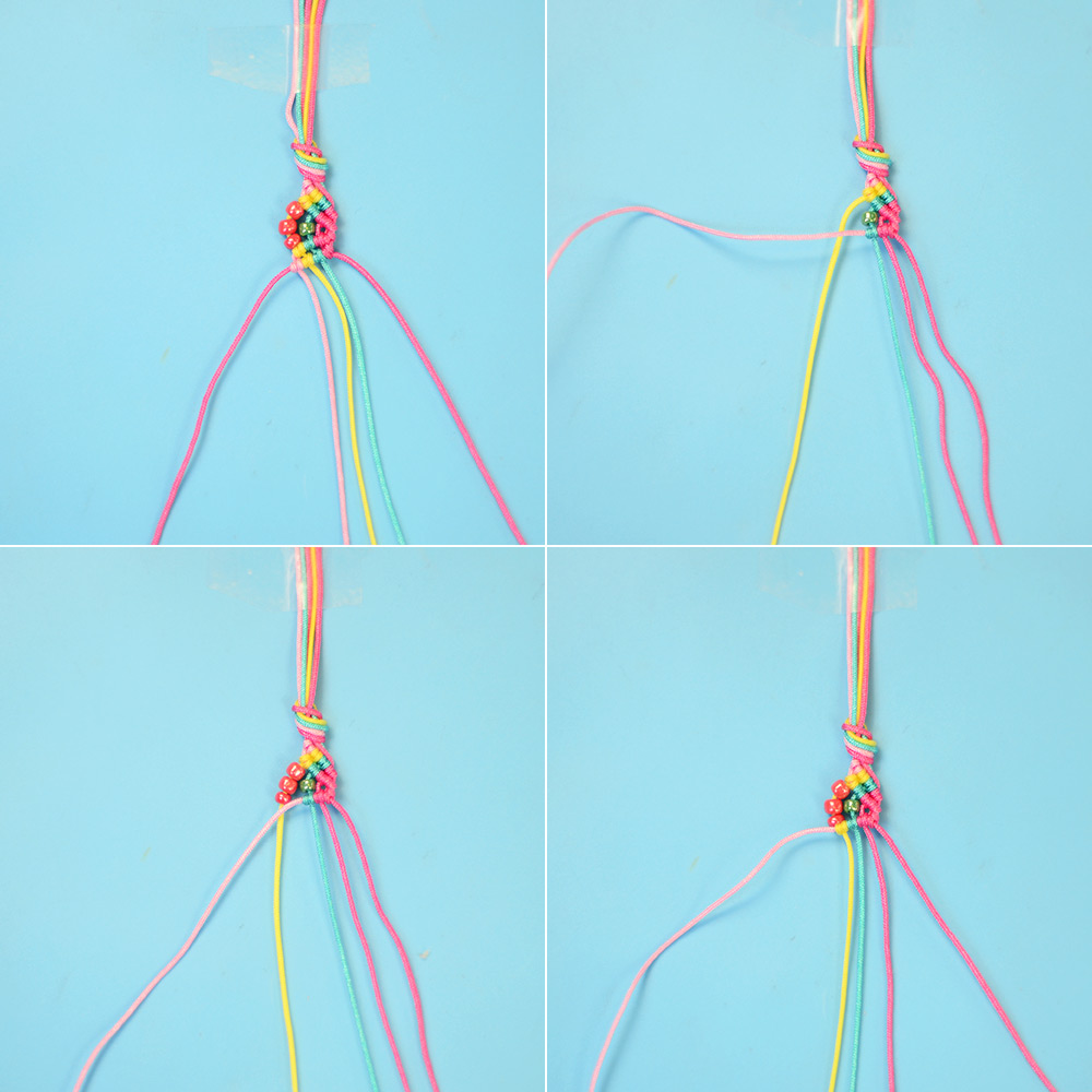 Regenbogenfarbenes geflochtenes Armband