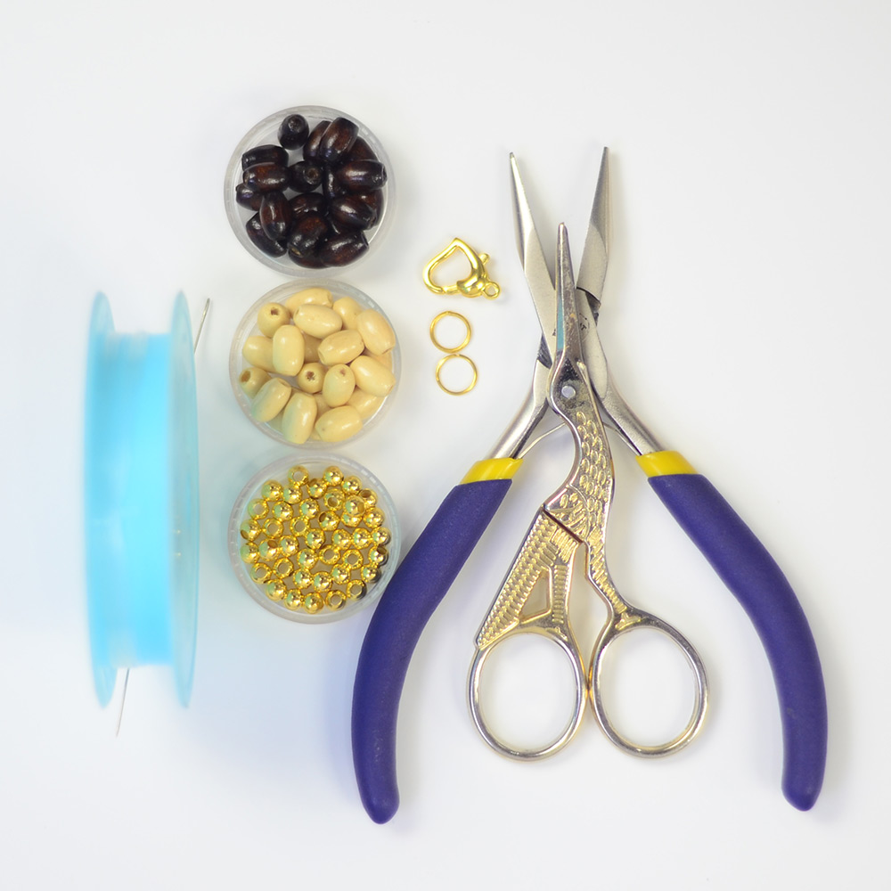 PandaHall Selected мастер-класс по изготовлению винтажного браслета с деревянными бусинами.-2