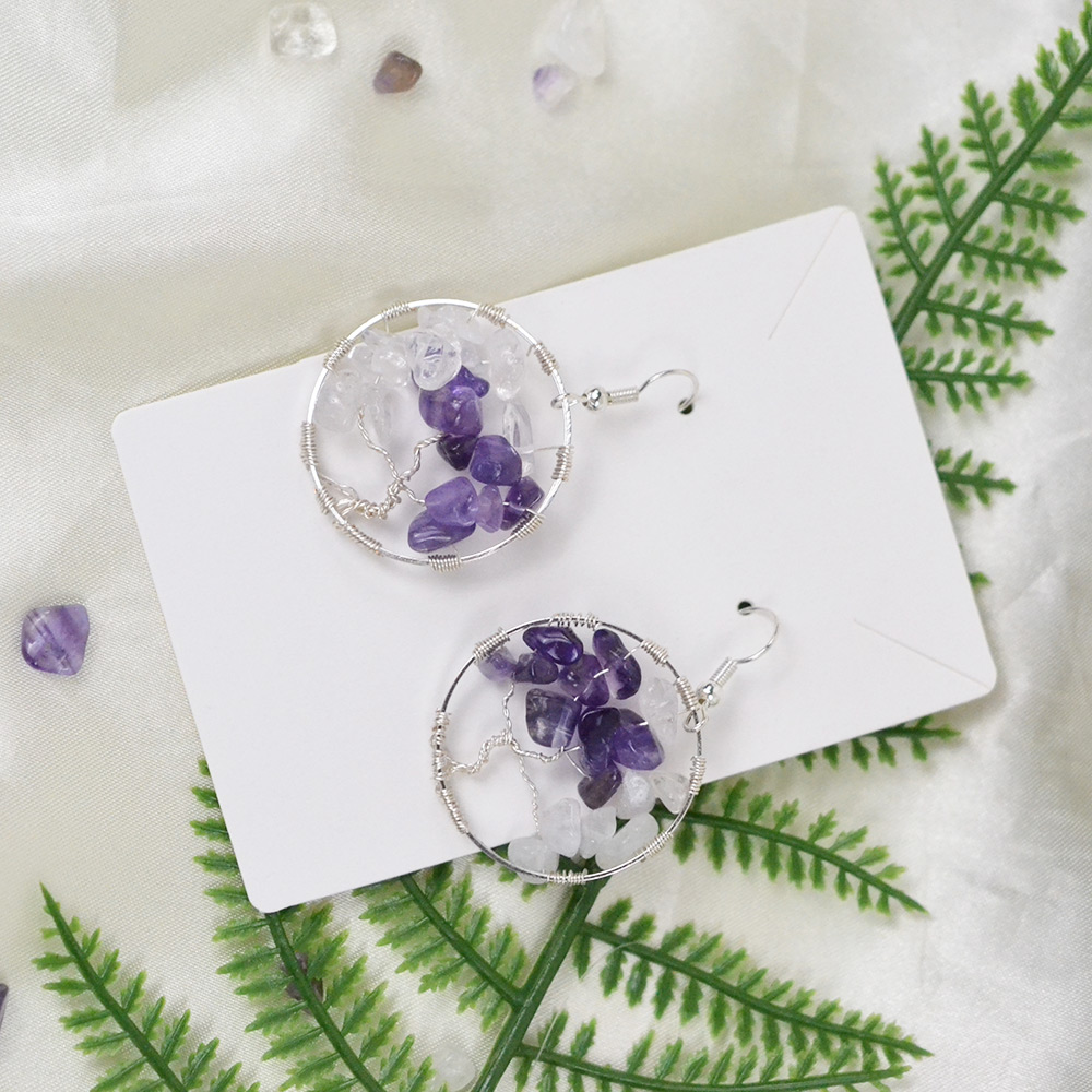 PandaHall Selected мастер-класс по изготовлению серег в форме дерева из проволочной обмотки-6