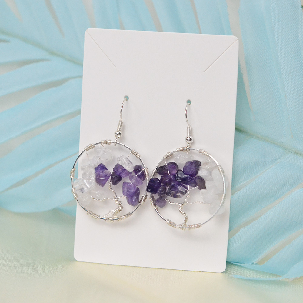 PandaHall Selected мастер-класс по изготовлению серег в форме дерева из проволочной обмотки-7