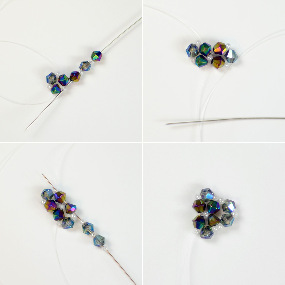 PandaHall Selected идея винтажного браслета из стеклянных бусин в форме ромба-3