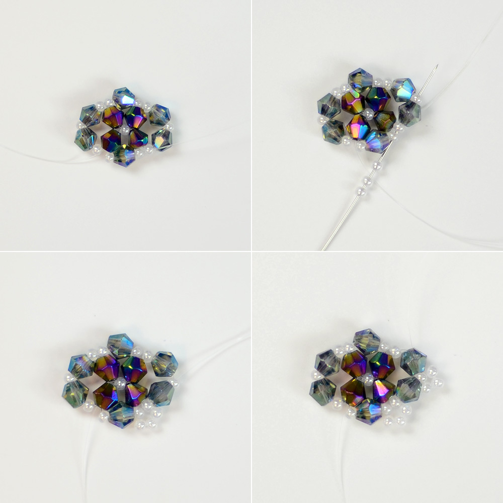 PandaHall Selected идея винтажного браслета из стеклянных бусин в форме ромба-4