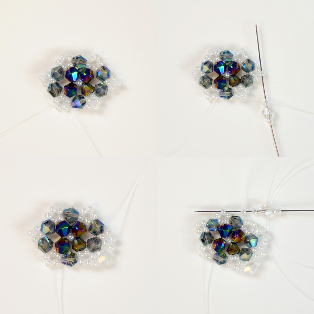 PandaHall Selected идея винтажного браслета из стеклянных бусин в форме ромба-5