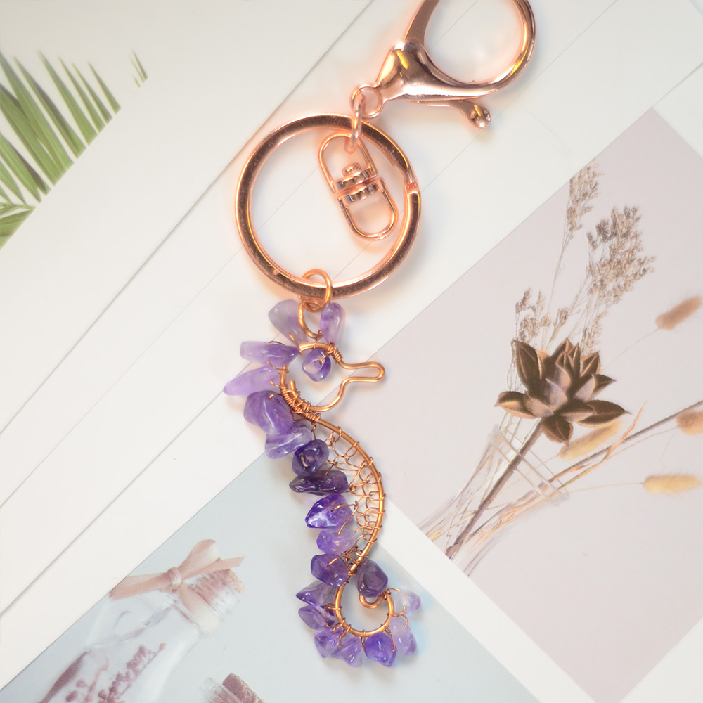 PandaHall Selected руководство по брелоку в форме морского конька, обернутому проволокой-1