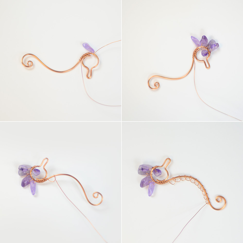 PandaHall Selected руководство по брелоку в форме морского конька, обернутому проволокой-4