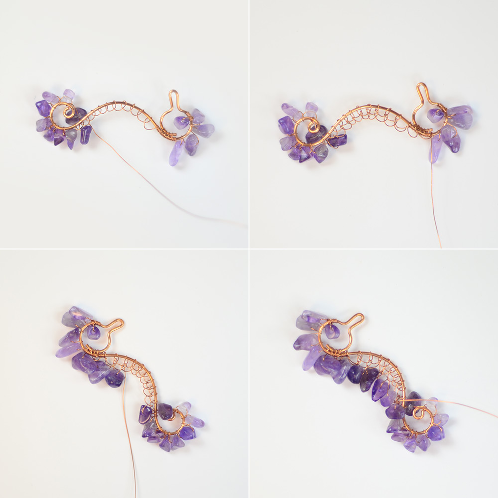 PandaHall Selected руководство по брелоку в форме морского конька, обернутому проволокой-5