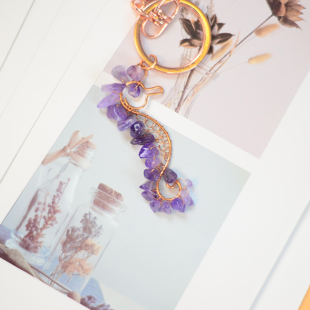 PandaHall Selected руководство по брелоку в форме морского конька, обернутому проволокой-7