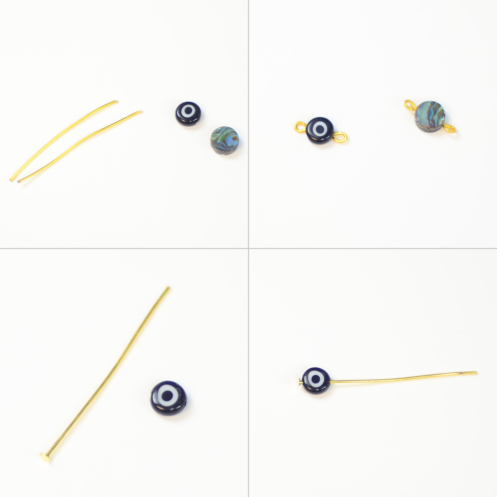 PandaHall Selected идея серег из бусин от сглаза-5