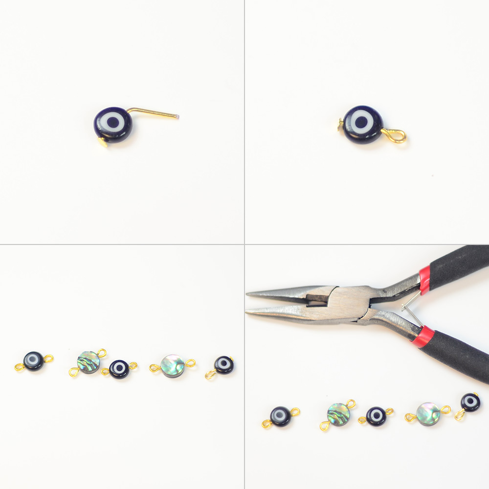 PandaHall Selected идея серег из бусин от сглаза-6