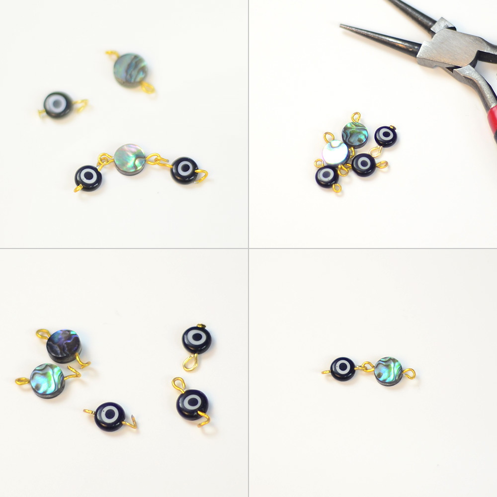 PandaHall Selected идея серег из бусин от сглаза-7