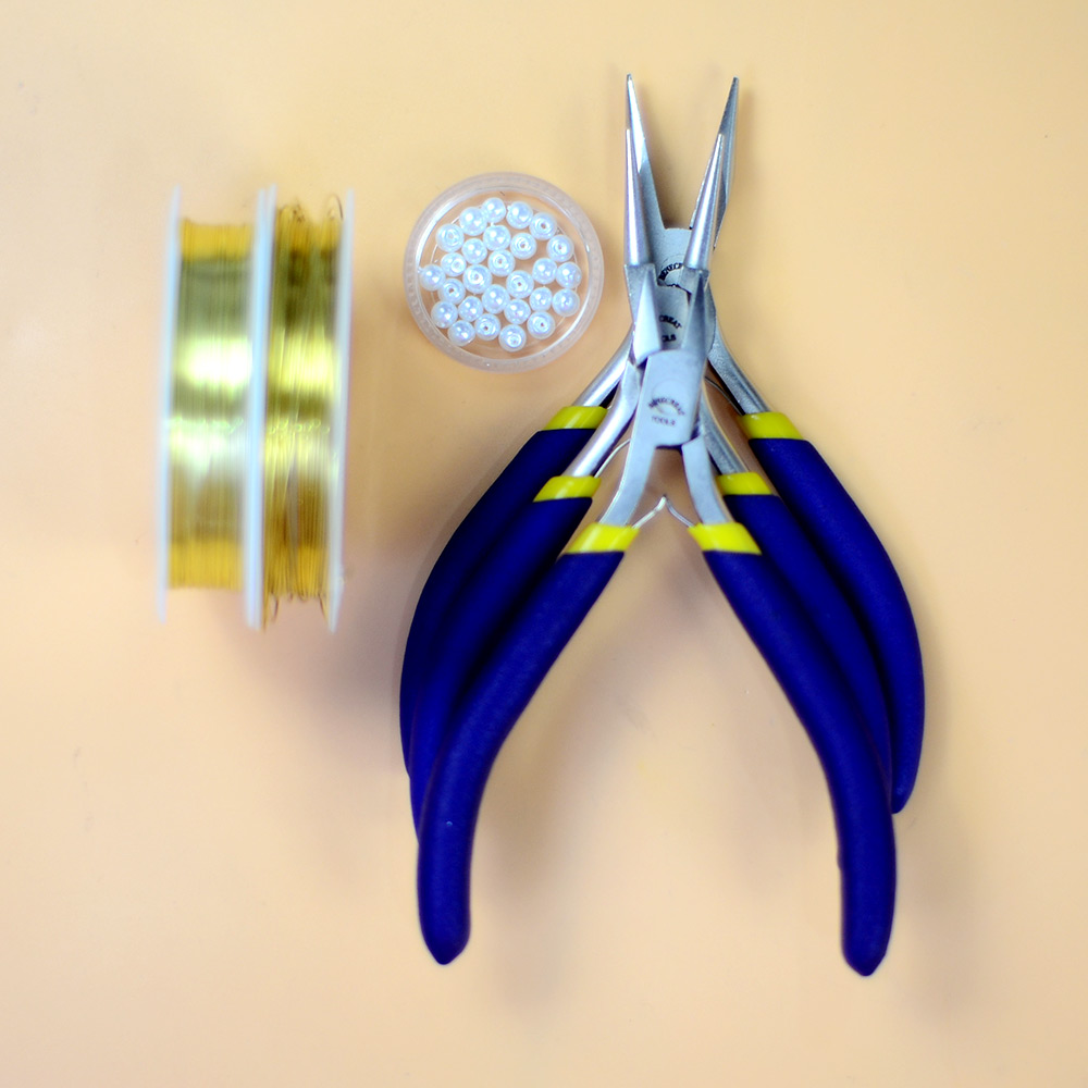 Кольца с жемчугом в форме цветка, обернутые проволокой-2