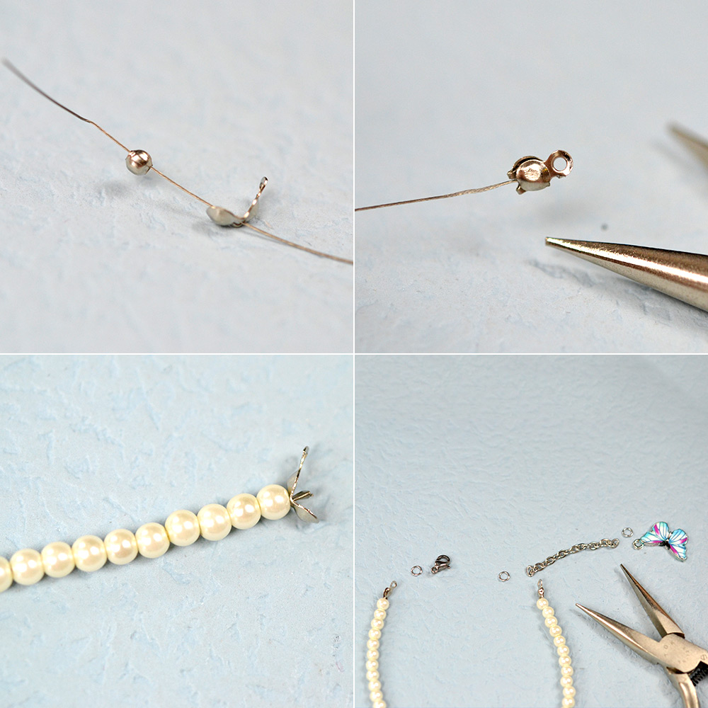 PandaHall Selected идея браслета с жемчугом-бабочкой-3