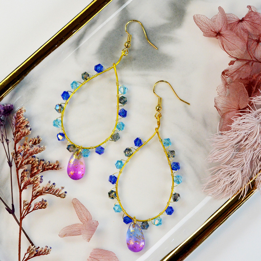 PandaHall Selected мастер-класс по изготовлению серег-каплевидной подвески с обмоткой-1