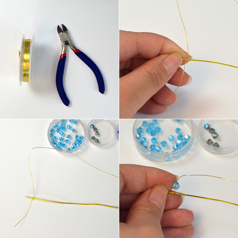 PandaHall Selected мастер-класс по изготовлению серег-каплевидной подвески с обмоткой-3