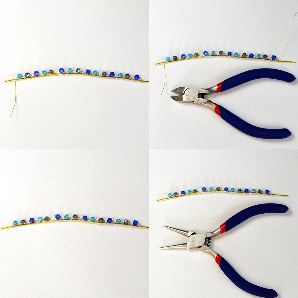 PandaHall Selected мастер-класс по изготовлению серег-каплевидной подвески с обмоткой-5