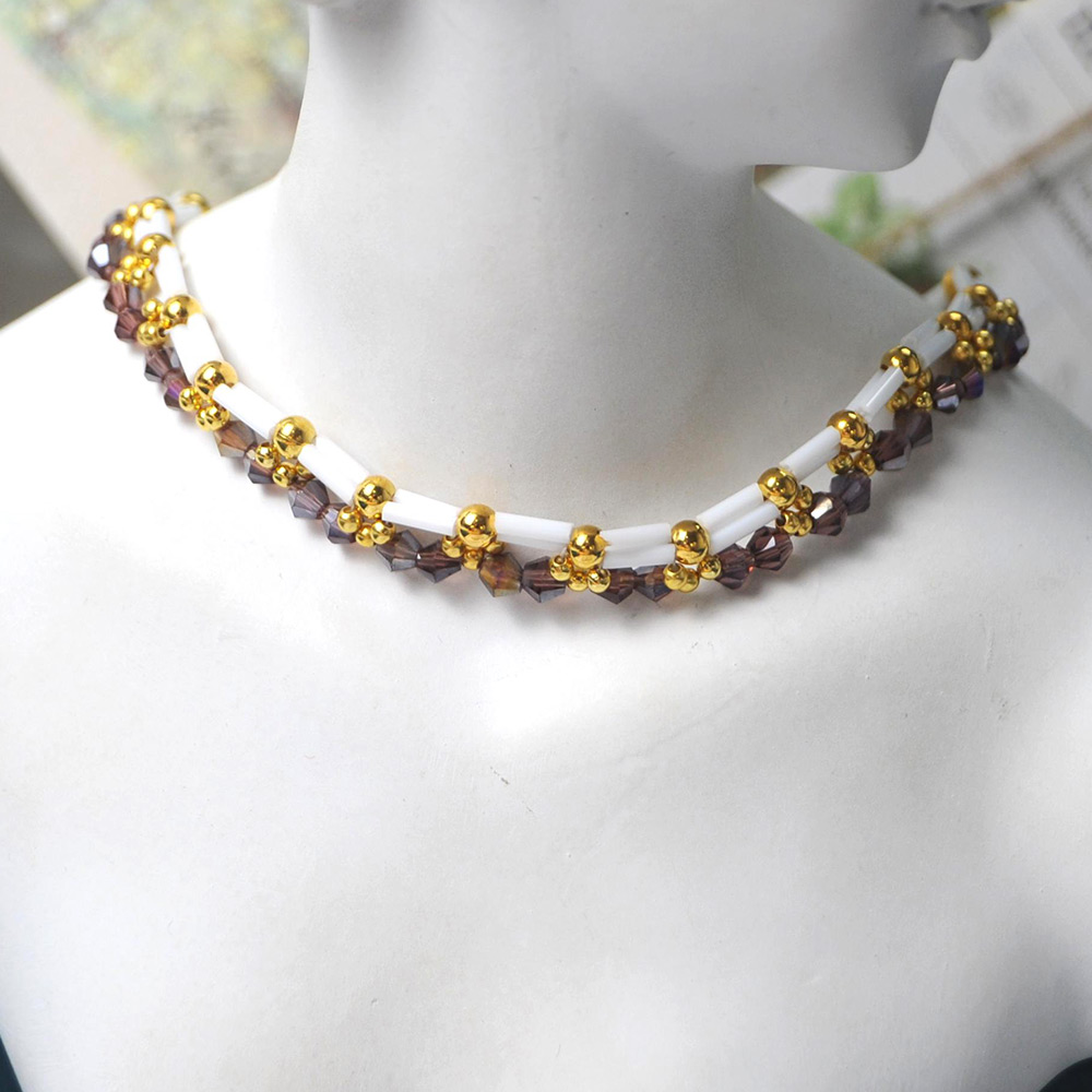 PandaHall Selected идея колье из стекляруса и бисера-8