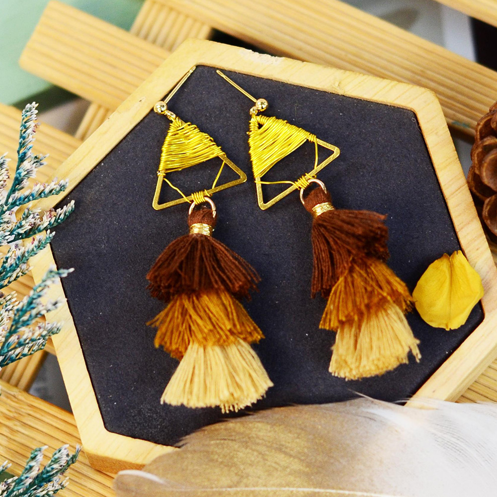 PandaHall Selected мастер-класс по серьгам с кисточками-1