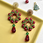 PandaHall Selected Idea on Christmas Themed Beaded Earrings