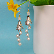 Handmade Flower Dangle Earrings