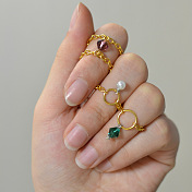 Fashionable Golden Chain Rings
